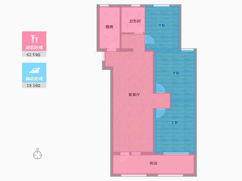 山东省-济宁市-金色兰庭香堤-90.96-户型库-动静分区