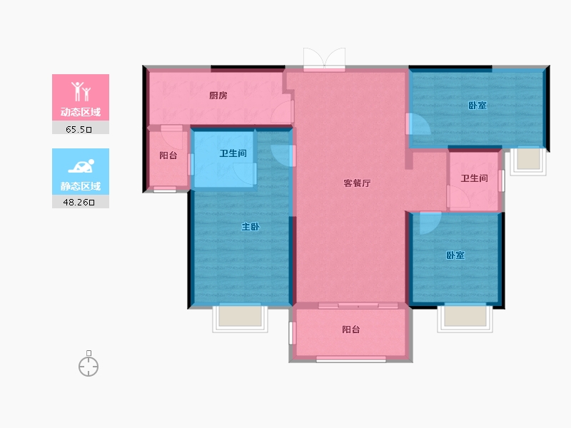 湖南省-湘潭市-长房万楼公馆-102.01-户型库-动静分区