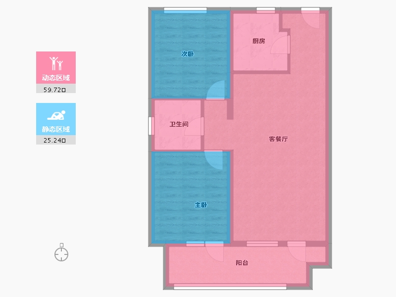 辽宁省-葫芦岛市-恒泰时间海-76.21-户型库-动静分区