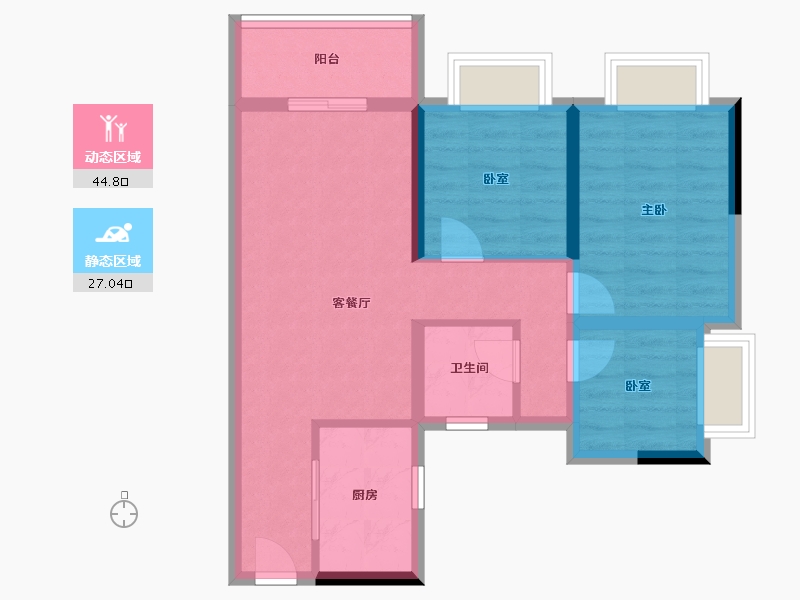 广东省-肇庆市-东澳御园-63.21-户型库-动静分区