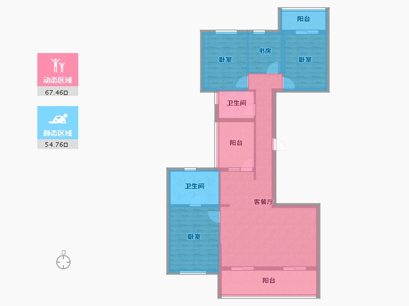 贵州省-黔西南布依族苗族自治州-景地·莱蒙悦府-109.40-户型库-动静分区