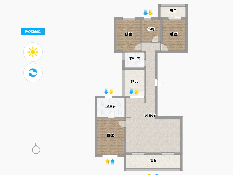 贵州省-黔西南布依族苗族自治州-景地·莱蒙悦府-109.40-户型库-采光通风