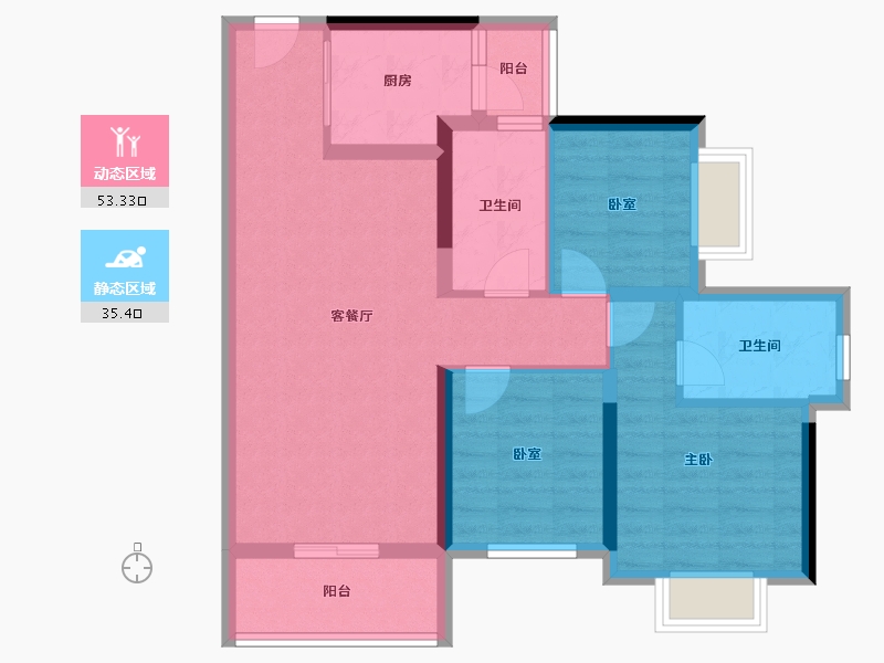 广东省-肇庆市-东澳御园-78.41-户型库-动静分区