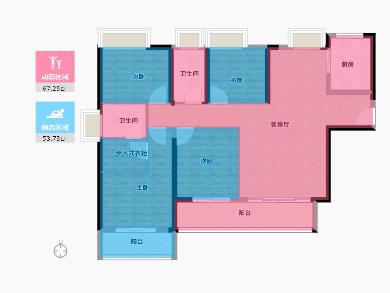 福建省-福州市-中铁城江督府-108.01-户型库-动静分区