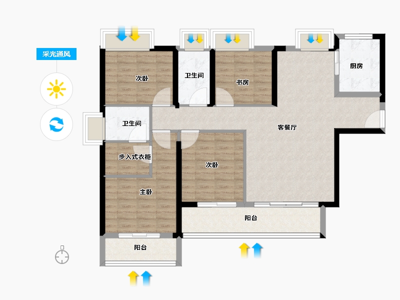 福建省-福州市-中铁城江督府-108.01-户型库-采光通风