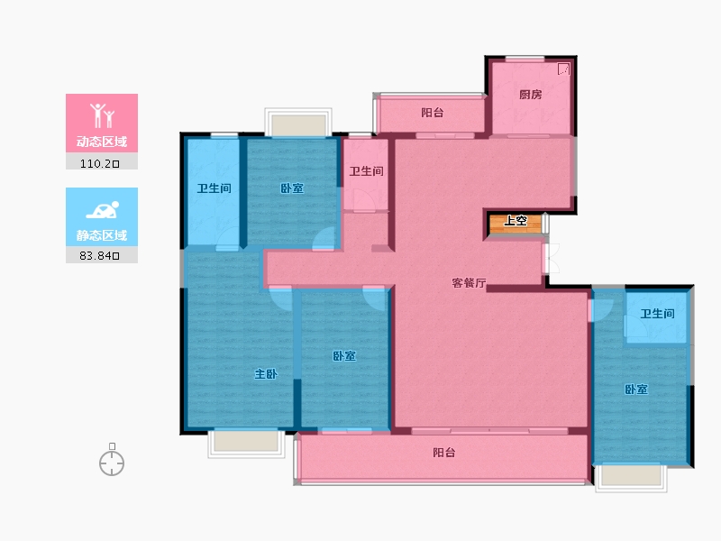 云南省-玉溪市-颐和翡翠府-175.92-户型库-动静分区