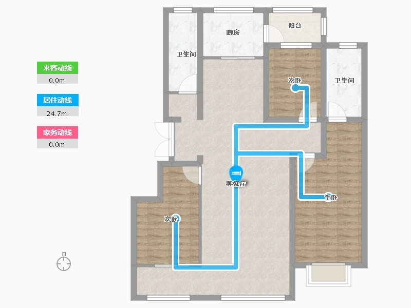 山东省-菏泽市-万城中国院子-106.40-户型库-动静线