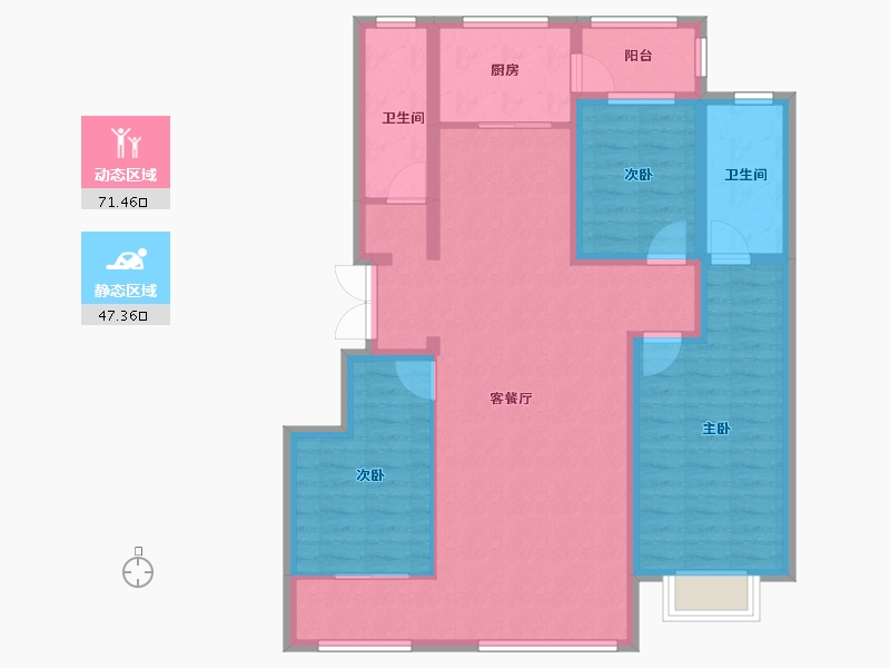 山东省-菏泽市-万城中国院子-106.40-户型库-动静分区