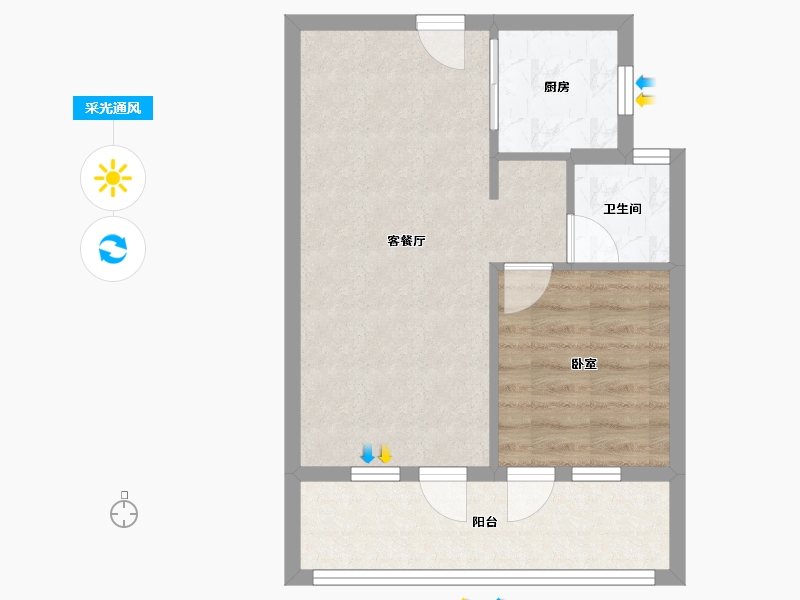 辽宁省-葫芦岛市-恒泰时间海-49.72-户型库-采光通风