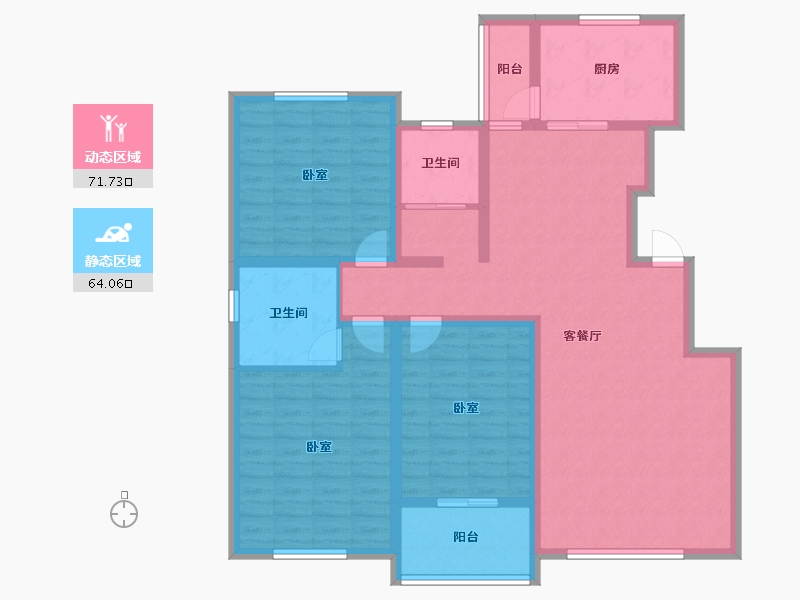 山东省-潍坊市-北斗山河城-121.55-户型库-动静分区