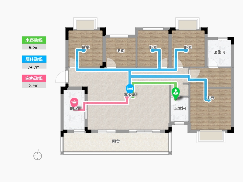 广西壮族自治区-贺州市-江湾幸福里-118.81-户型库-动静线