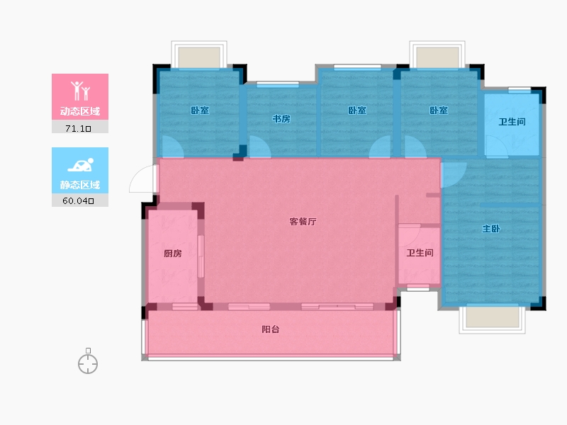 广西壮族自治区-贺州市-江湾幸福里-118.81-户型库-动静分区