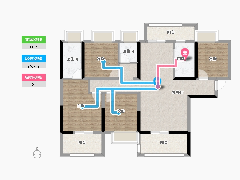 云南省-楚雄彝族自治州-万景彝海学府-102.20-户型库-动静线