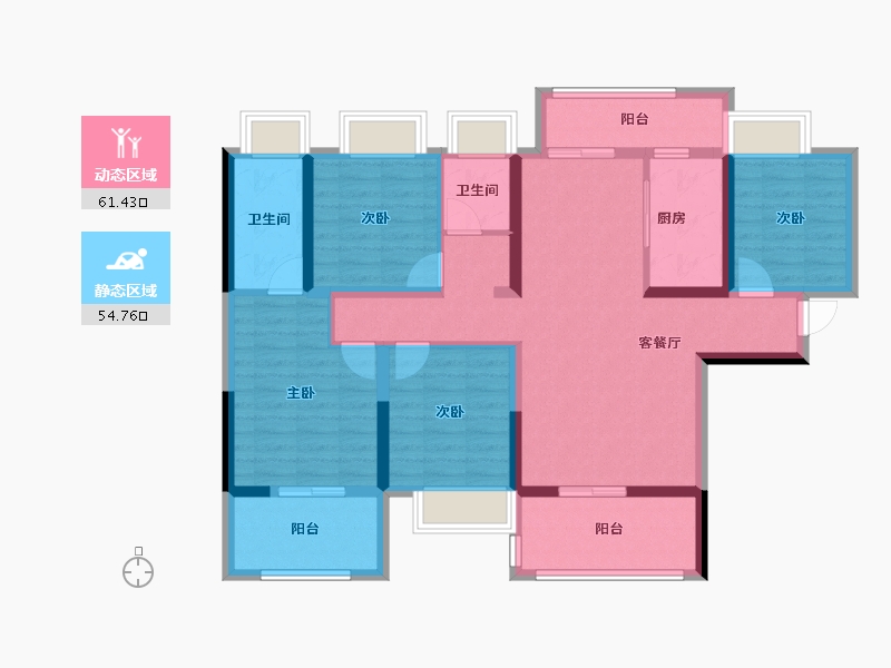 云南省-楚雄彝族自治州-万景彝海学府-102.20-户型库-动静分区