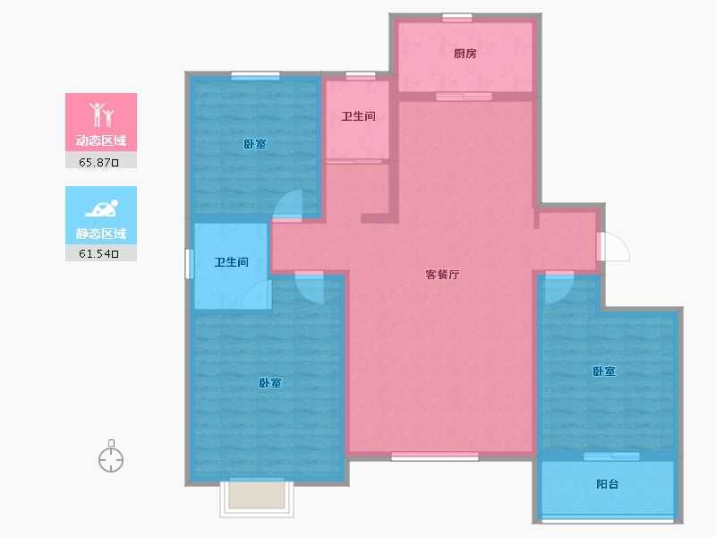 山东省-潍坊市-北斗山河城-114.41-户型库-动静分区