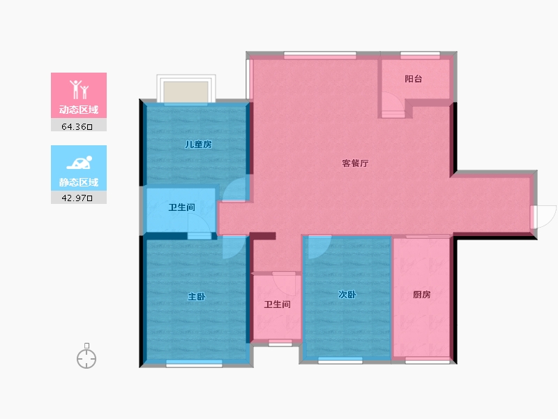 湖南省-株洲市-海源又一城-97.07-户型库-动静分区