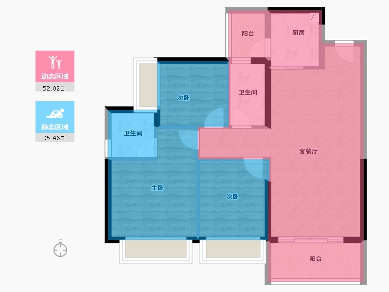 广西壮族自治区-梧州市-永达·柏悦湾-78.31-户型库-动静分区