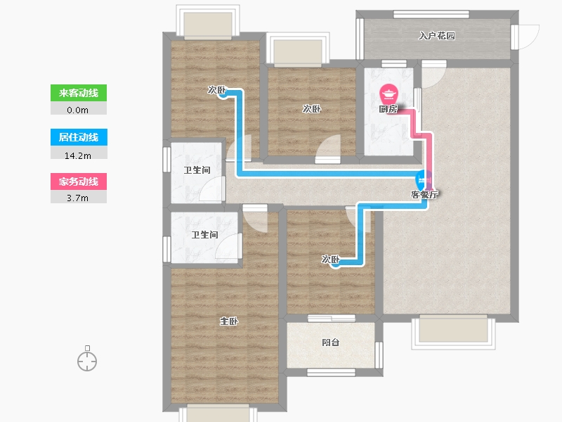 云南省-楚雄彝族自治州-万景彝海学府-97.43-户型库-动静线