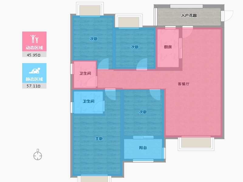 云南省-楚雄彝族自治州-万景彝海学府-97.43-户型库-动静分区