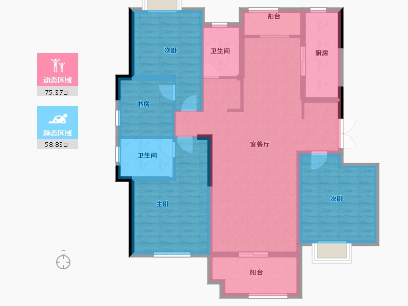 河南省-商丘市-顺鑫·满庭芳-120.29-户型库-动静分区