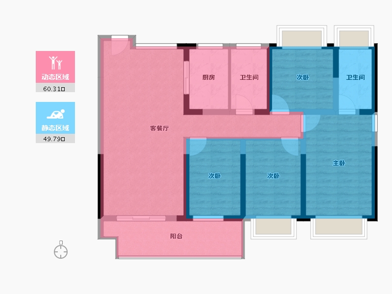 江西省-萍乡市-鼎鑫公元壹品-98.03-户型库-动静分区