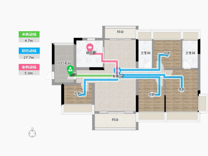 广东省-清远市-碧桂园·欢乐颂-101.77-户型库-动静线