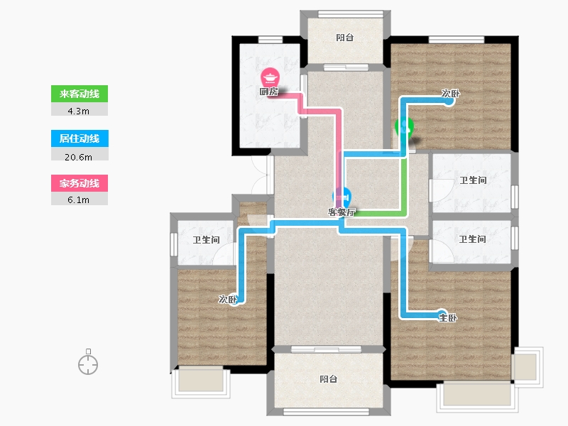 河南省-焦作市-中原·九鼎毓秀-110.01-户型库-动静线