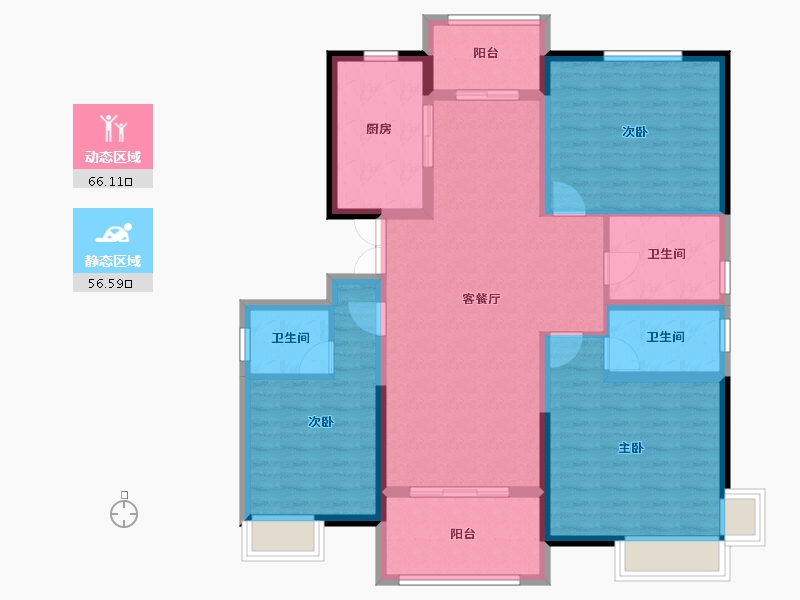 河南省-焦作市-中原·九鼎毓秀-110.01-户型库-动静分区