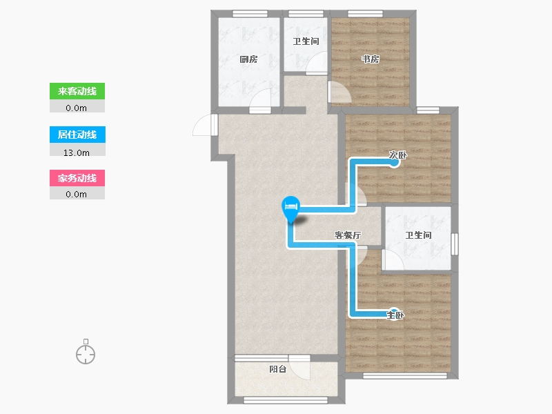 山东省-济宁市-金色兰庭香堤-96.03-户型库-动静线