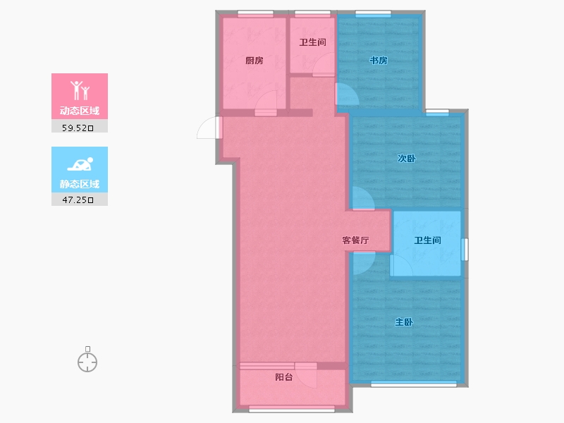 山东省-济宁市-金色兰庭香堤-96.03-户型库-动静分区