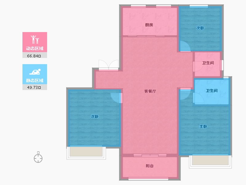 河南省-焦作市-中原·九鼎毓秀-106.00-户型库-动静分区