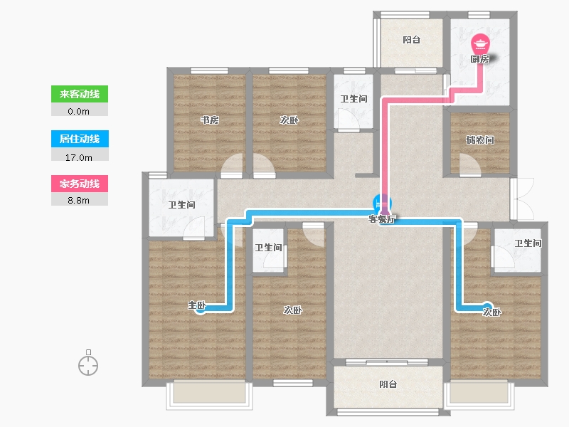 河南省-焦作市-中原·九鼎毓秀-145.61-户型库-动静线