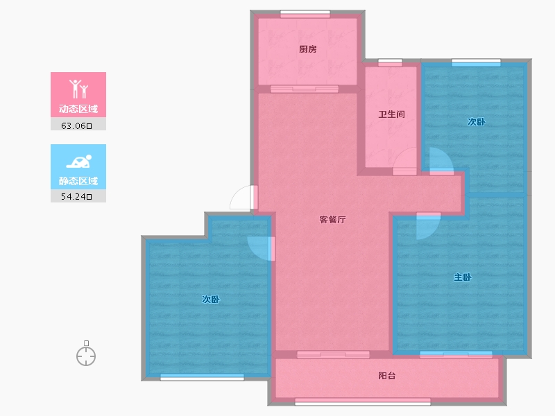 山东省-济宁市-绿城·诚园-105.61-户型库-动静分区