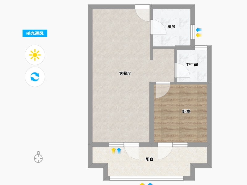 辽宁省-葫芦岛市-恒泰时间海-49.44-户型库-采光通风