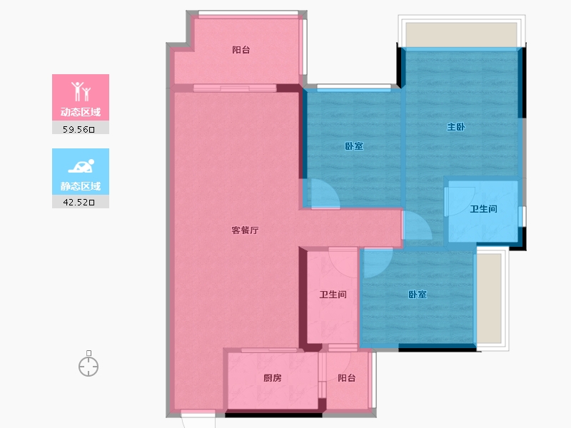 广东省-湛江市-奥园悦时代-92.00-户型库-动静分区