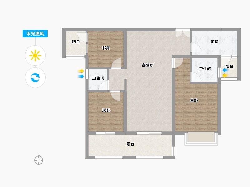 云南省-楚雄彝族自治州-彝海北岸-95.01-户型库-采光通风