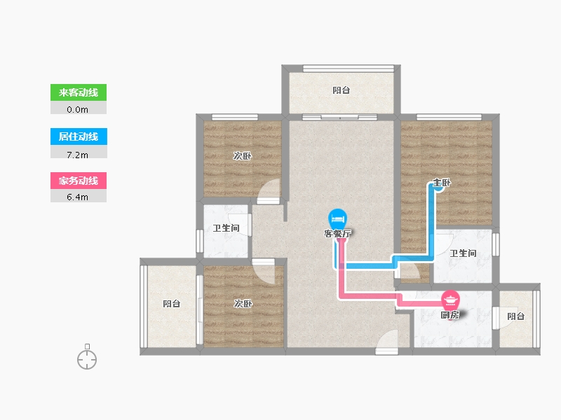 四川省-南充市-满投御江云邸-88.19-户型库-动静线