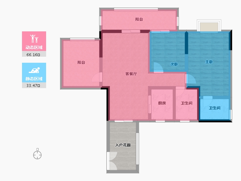 贵州省-黔西南布依族苗族自治州-万聚公园城-115.74-户型库-动静分区