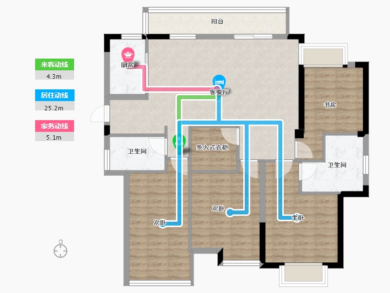 福建省-宁德市-交投天行万安-110.49-户型库-动静线