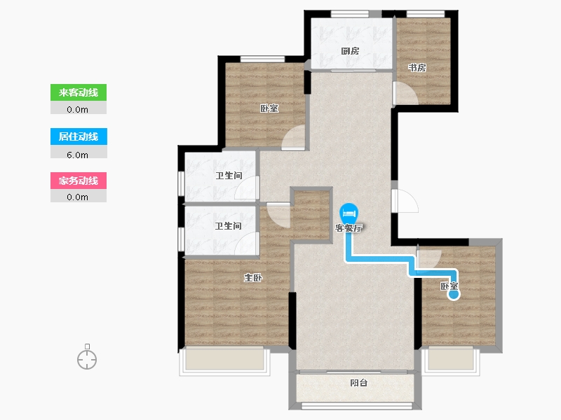 河北省-张家口市-京科·北平苑-100.00-户型库-动静线