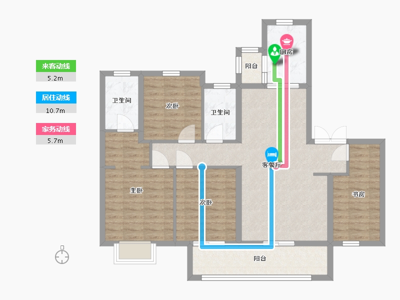 四川省-成都市-美的新城公园天下-126.17-户型库-动静线