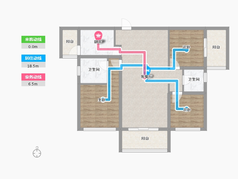 四川省-南充市-满投御江云邸-87.80-户型库-动静线