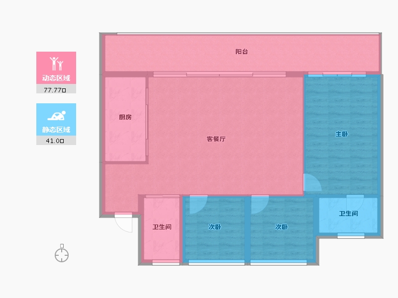 四川省-南充市-满投御江云邸-110.04-户型库-动静分区