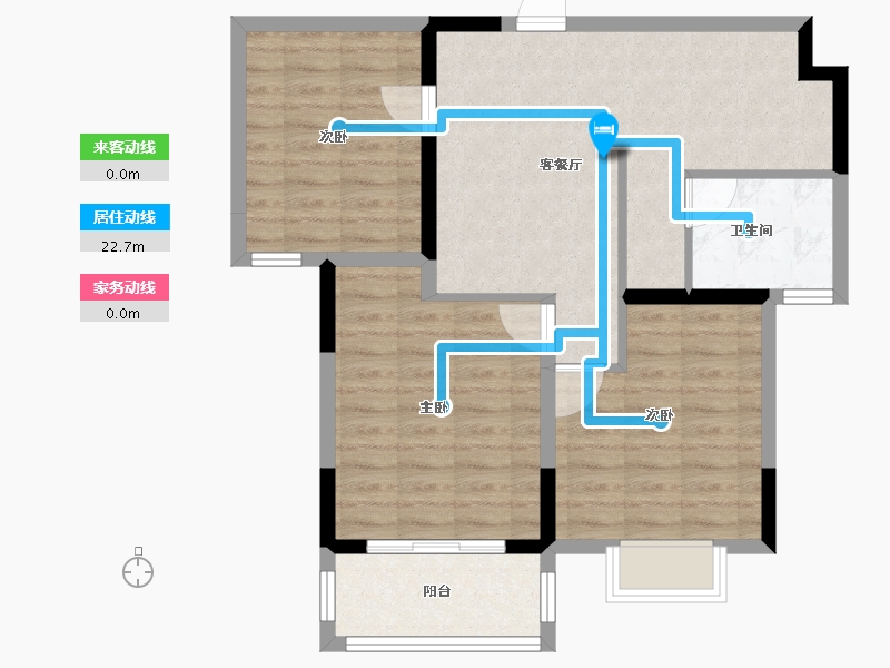 辽宁省-阜新市-润宏安滨海名都-76.00-户型库-动静线