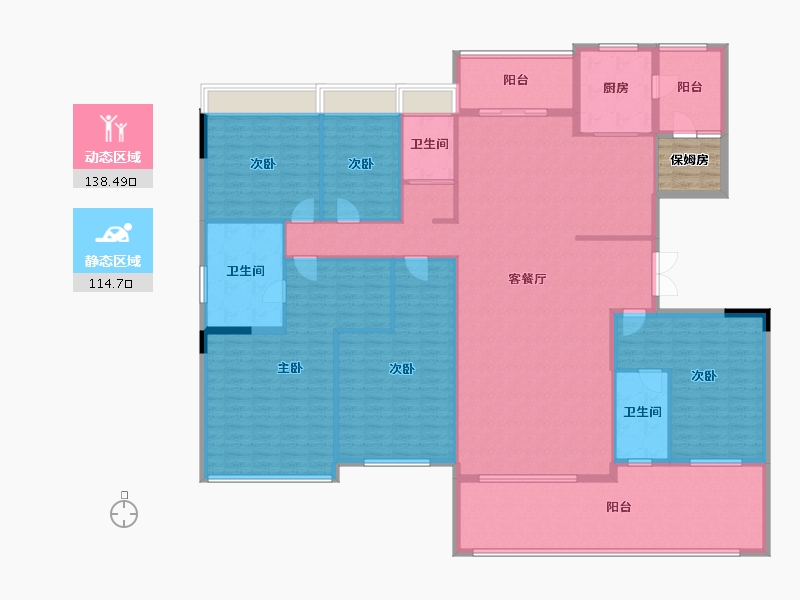 湖南省-衡阳市-华耀碧桂园·十里江湾-238.47-户型库-动静分区