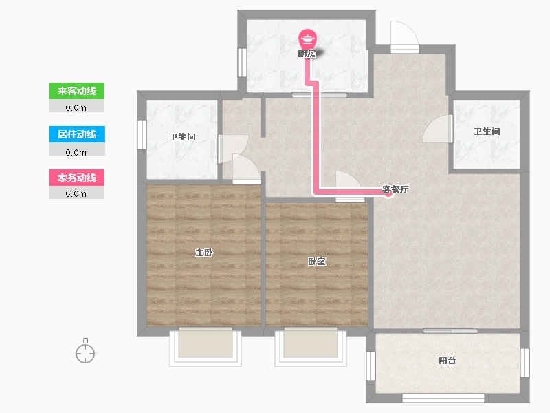 河北省-廊坊市-和平丽景-90.00-户型库-动静线