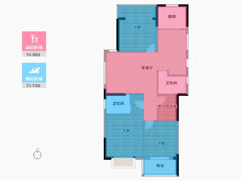 福建省-宁德市-交投天行万安-94.55-户型库-动静分区