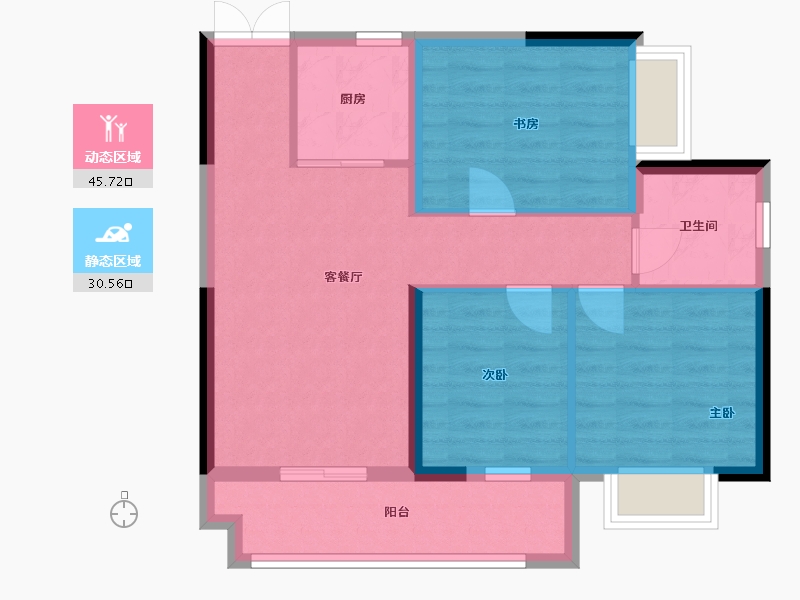 广西壮族自治区-南宁市-正恒国际-77.50-户型库-动静分区