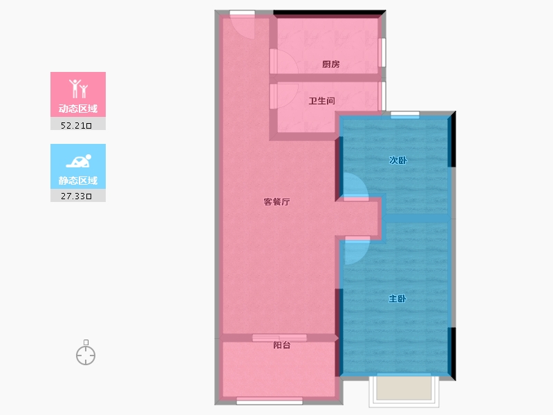 甘肃省-天水市-恒顺阳光城·翡丽湾-69.97-户型库-动静分区