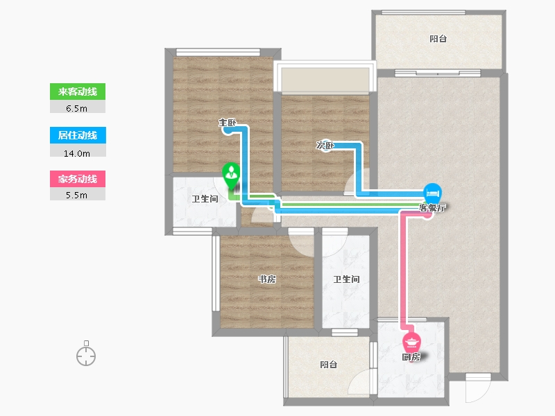 四川省-南充市-满投御江云邸-87.87-户型库-动静线